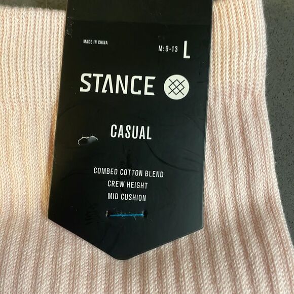 Stance Men's Icon Classic Crew Socks, Pink, Large (Shoe: 9-12) - Picture 3 of 4